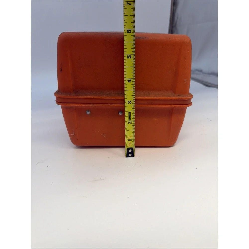 Flambeau Tackle Box PA-102 Orange Two Shelf Fishing USA Vtg